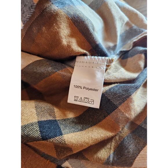 EUC Shein Curve Plaid Shacket Womens Button Down Top Plus Size 0XL (613) - Picture 6 of 6